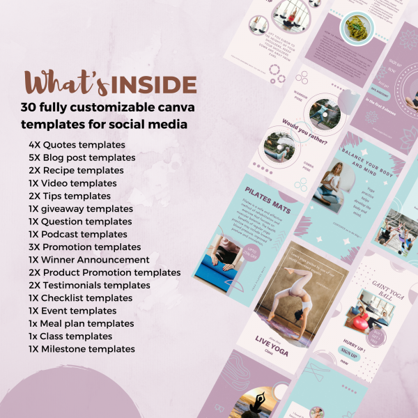 Yoga Instagram Story Templates Pack - What's Inside