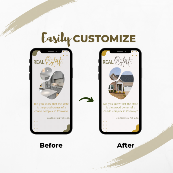 Real Estate Instagram Story Templates Pack - Customize Easily