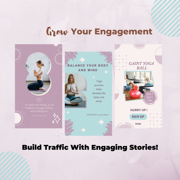 Yoga Instagram Story Templates - Engaging Story Posts