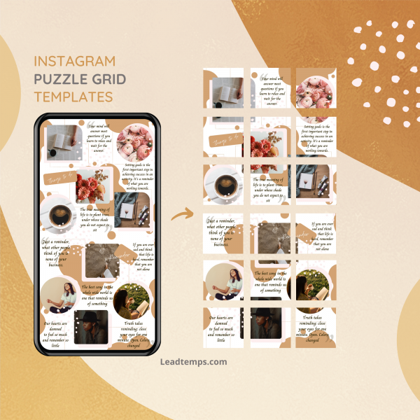 Instagram Puzzle Feed Grid Templates