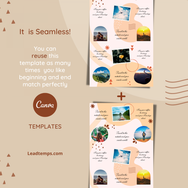 Canva Instagram Travel Puzzle Feed Template