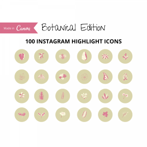 100 Botanical Instagram Highlight icons