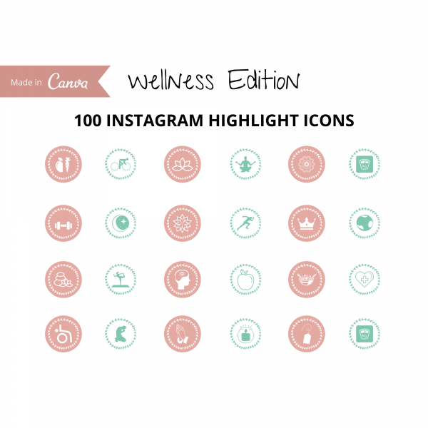 Wellness Instagram Highlight icons