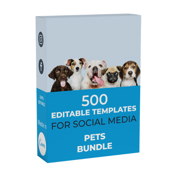 Pets templates for Social Media - 500 Pack
