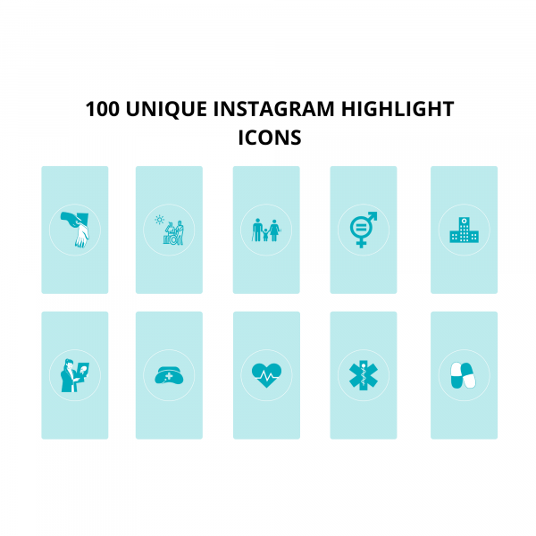 100 Unique Healthcare Instagram Highlight icons