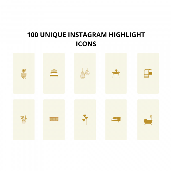 100 Unique Interior design Instagram Highlight icons