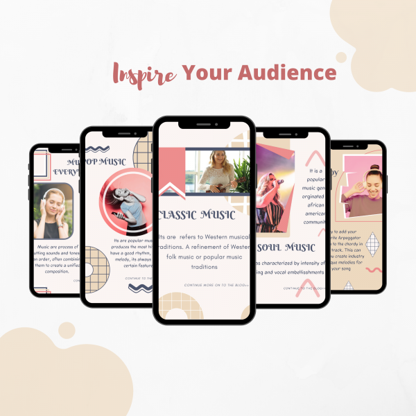 Music Instagram Story Templates Pack - Inspire your audience