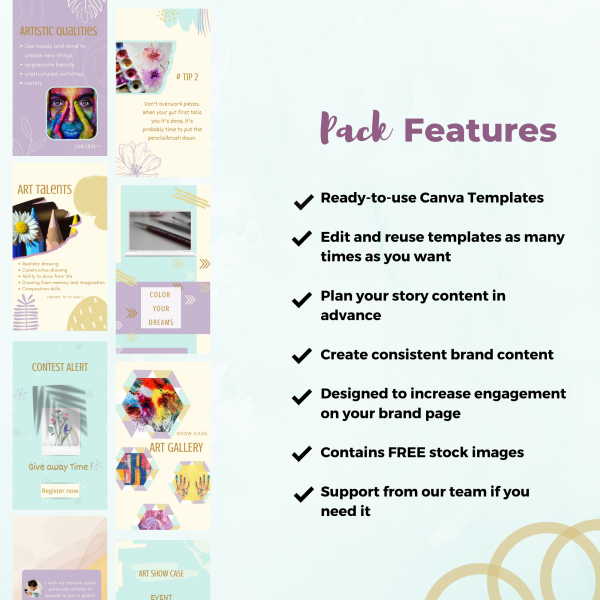 Instagram Artwork Story Templates - Pack Features