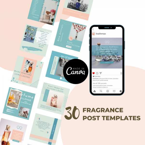 30 fragrance post templates