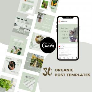 30 Organic Instagram posts templates