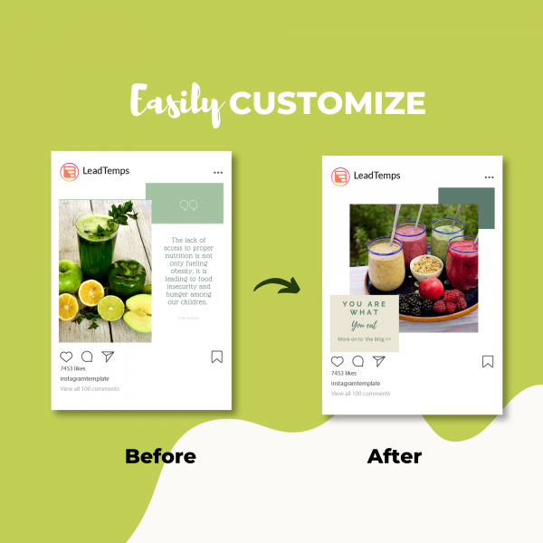 Nutrition post templates - Custom Design