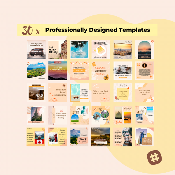 Travel post templates - Professional Designs