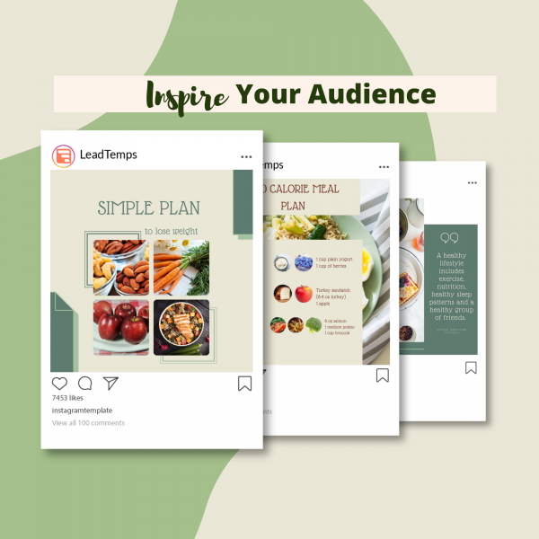 Nutrition post templates - Inspire your audience