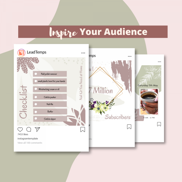 Nail care Instagram post templates - Inspire your audience