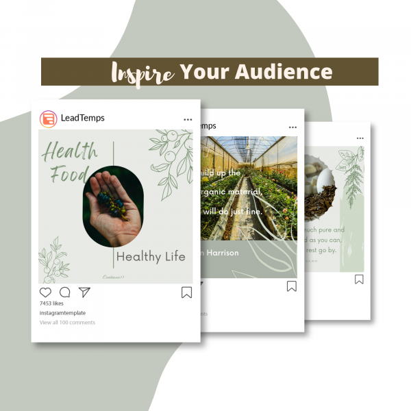 Organic Instagram posts templates - Inspire your audience