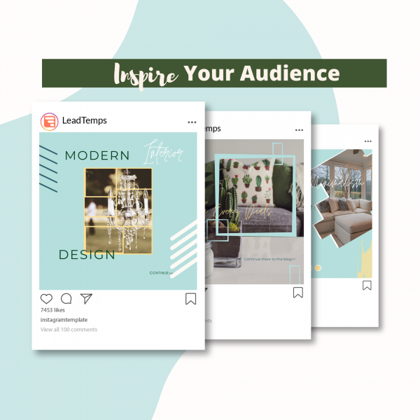 Interior Design Instagram posts templates - Inspire your audience