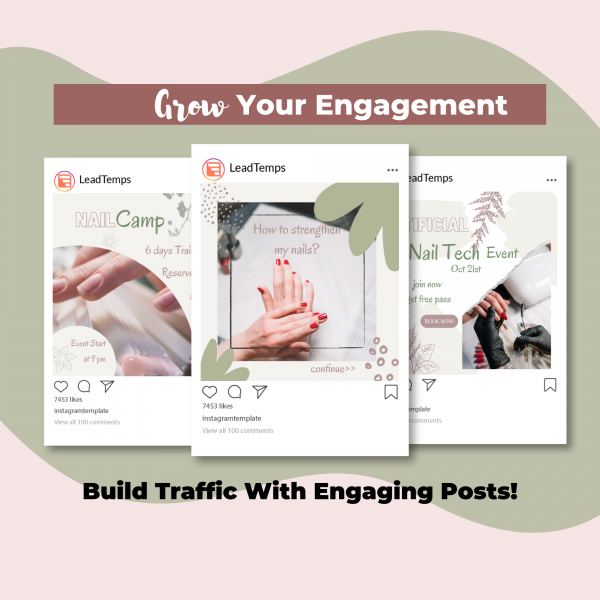 Nail care Instagram post templates - Engaging Posts