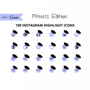 Fitness Instagram Highlight Icons - Made in Canva