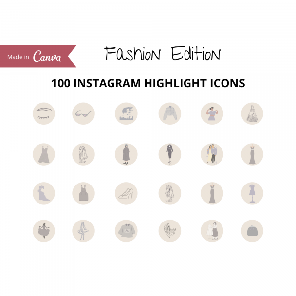 100 Fashion Instagram Highlight Icons