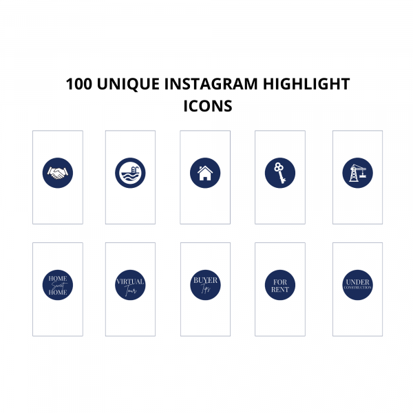 100 Unique Real Estate Instagram Highlight Icons