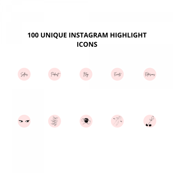100 Beauty Instagram Highlight Icons