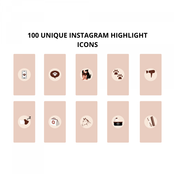 100 Unique Pets Instagram Highlight Icons