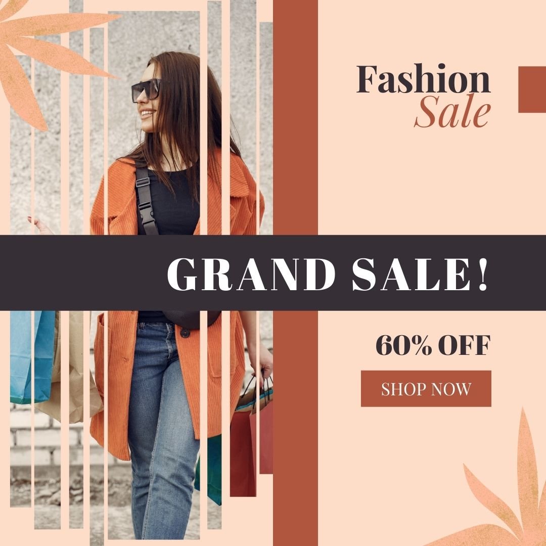 free grand fashion sale instagram post templates